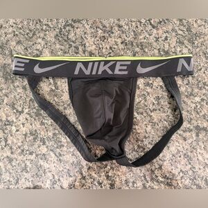 Nike Black and Neon Green Trim Jock